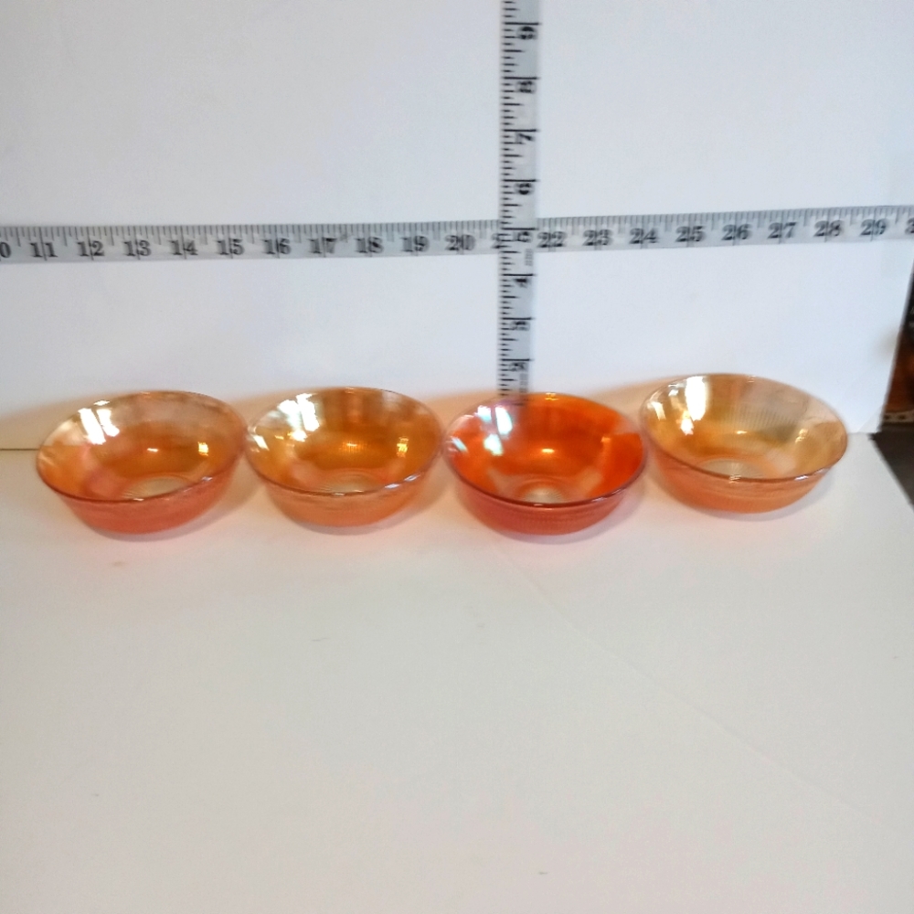Carnival glass dishes set of 4